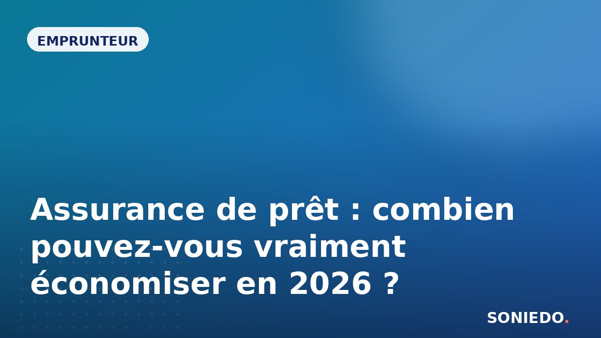 Assurance de prêt : combien pouvez-vous vraiment économiser en 2026 ?