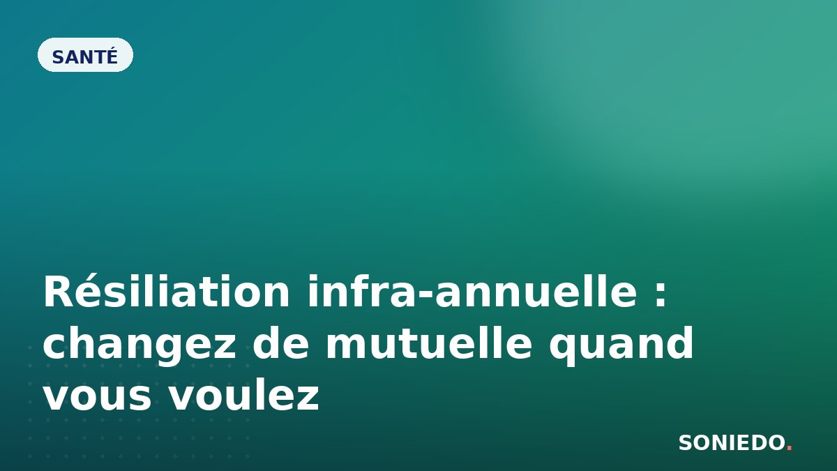 Résiliation infra-annuelle : changez de mutuelle quand vous voulez